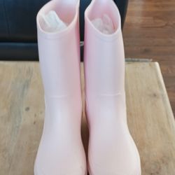Cat & Jack Blush/Andy rain Boots. Light Pink. Big Girls Size 3.