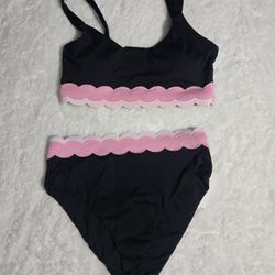 Nwot Beach Riot Marin Scalloped Bikini Set 