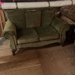 Two Green Matching Sofas