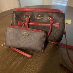 coach Bag And Wallet Set