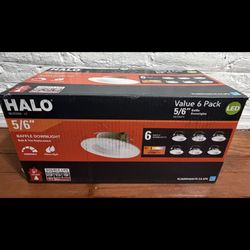 HALO RL 5 & 6 in. 2700K LED White Recessed Light Retrofit Trim 90 CRI (6-Pack)