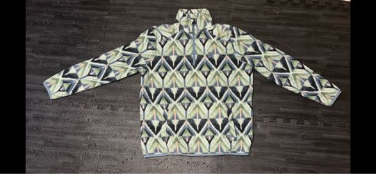 Billabong patterned fleece quarter-zip pullover S