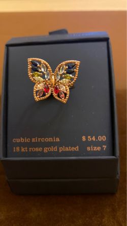 Butterfly 🦋 cubic Sirconia Ring size 7
