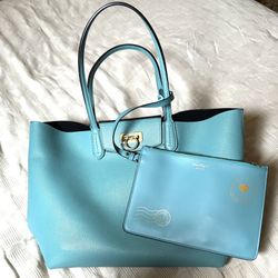 Ferragamo Turquoise Leather Bag
