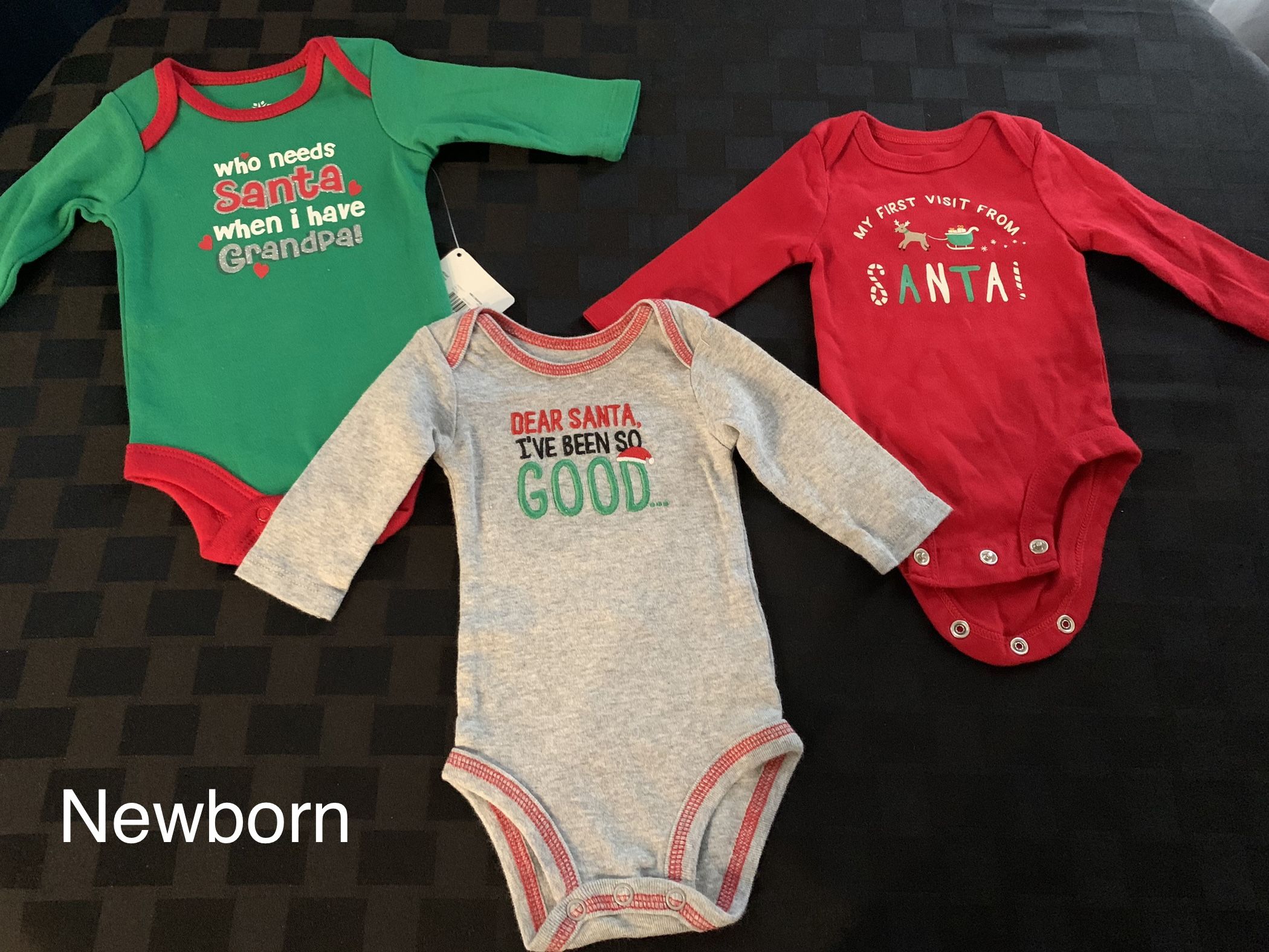 Christmas Onesies NB To 12 Months