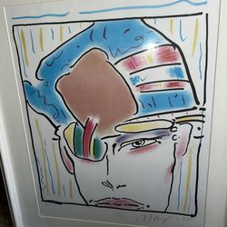 Peter Max, Zero's Friend, Lithograph, signed and Numbered 35 X 29” FRAMED #198