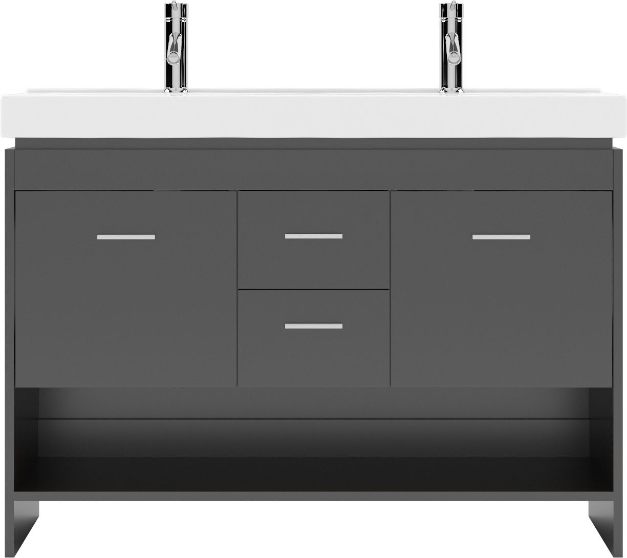 48" Dark Espresso Single Or Double Bathroom Vanity w Ceramic