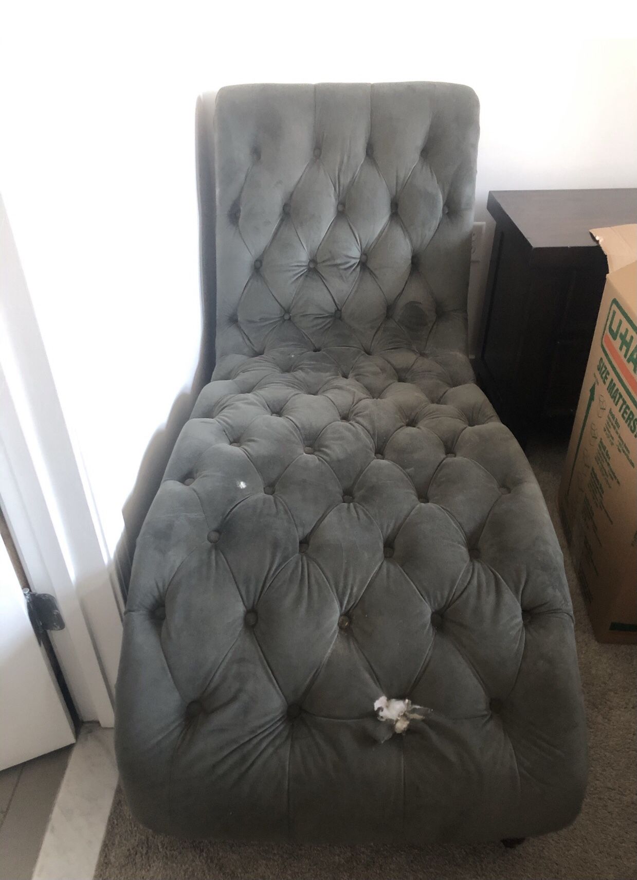 FREE Grey Chaise Lounge for Sale in Sherborn, MA OfferUp