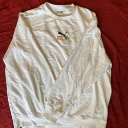 Women’s Long Sleeve Puma Sweater Size XL White