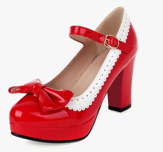 Foreada Red Mary Jane Heels