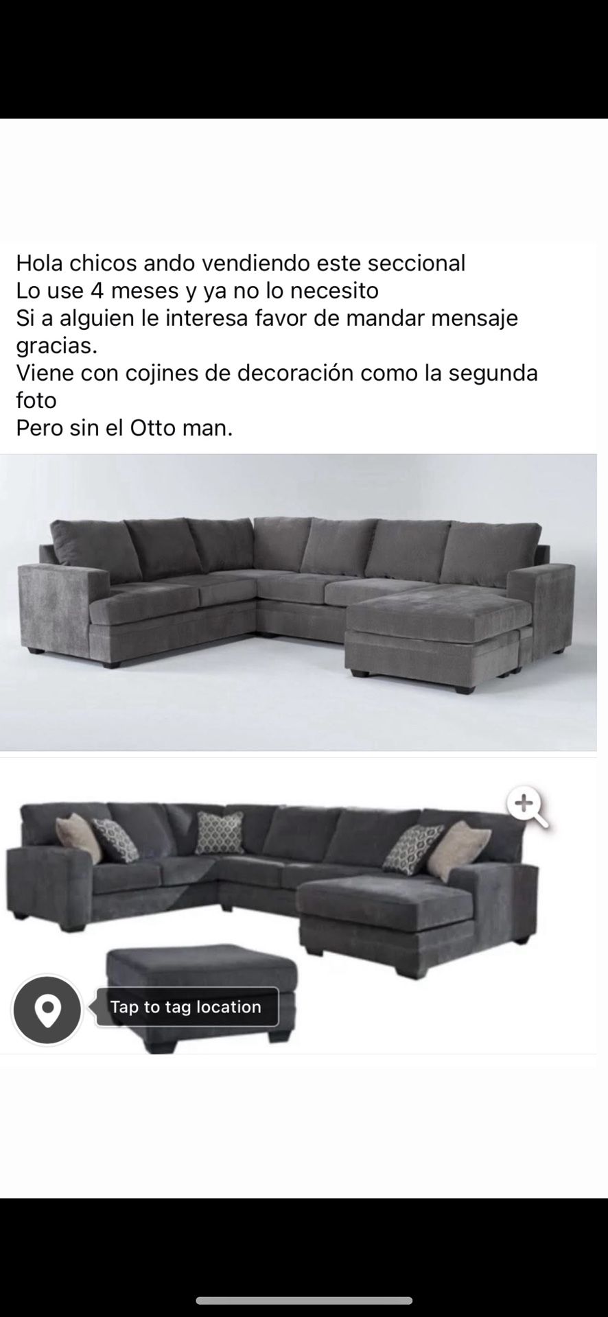 3 piece sectional With Chaise