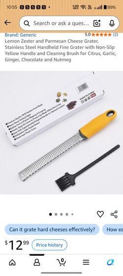 Stainless Steel Lemon Zester and Cheese Grater