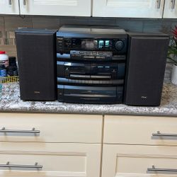 Teak Combination  Turntable, Cd, Tape.