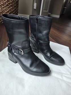 Lauren Ralph Lauren Black Leather Boots Size 7B