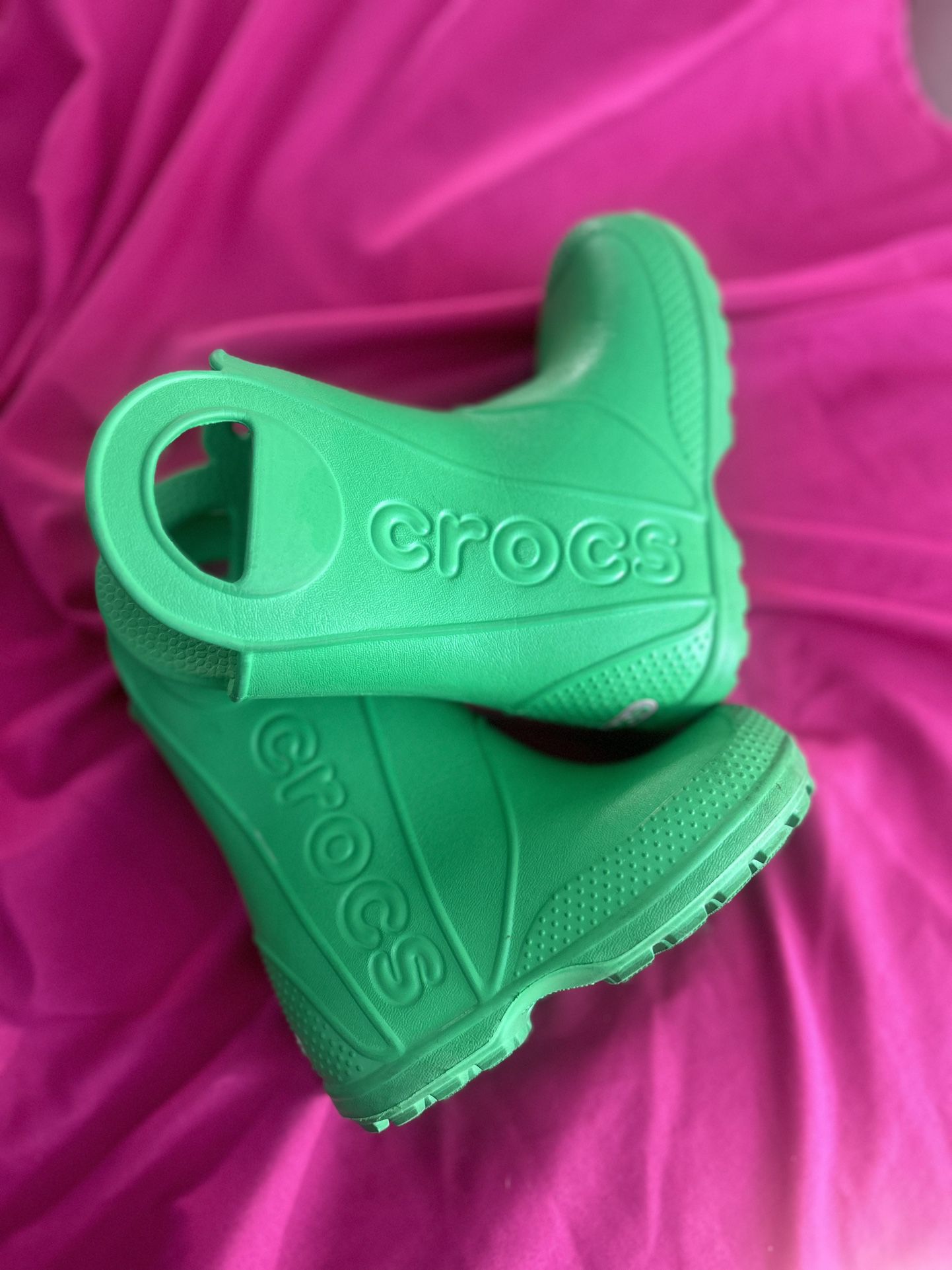 Green Crocs Rain Boots Toddler 