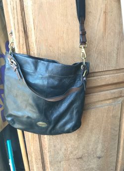 FOSSIL LEATHER HOBO BAG