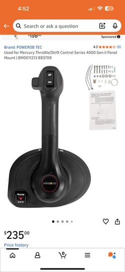 Mercury Throttle Shift Control