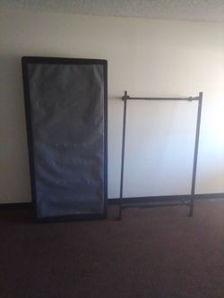 Holds twin mattress for adults.
