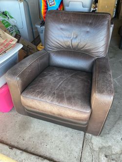 Brown Leather Armchair