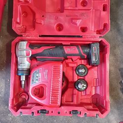 Milwaukee M12 Expander With 3 Expansion Heads . Battery & Charger 
