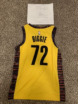 New Nike Brooklyn Nets Biggie Sewn Jersey Men Size-XXL CU0193-728 Yellow