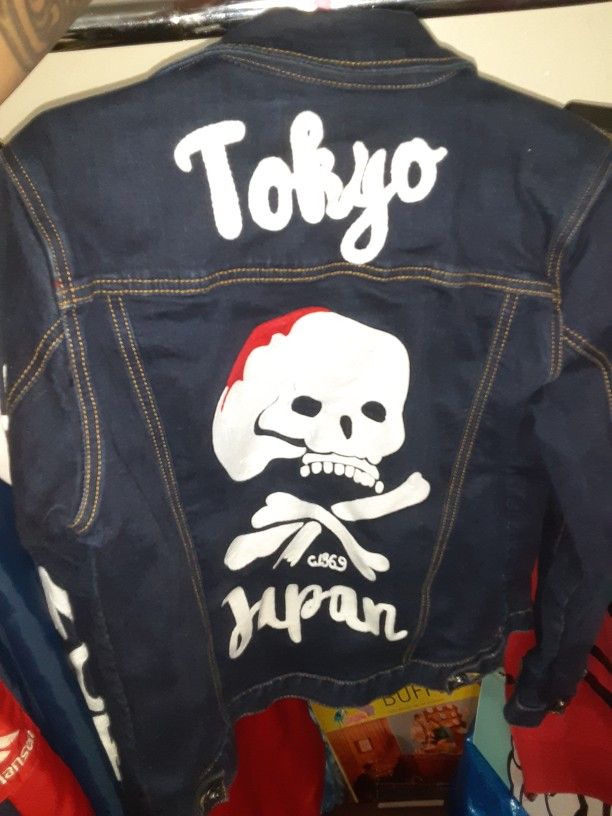 Iro-ochi Horimono Denim Jacket Raw In Medium Siz M