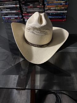 Stetson Elmhurst Vented Straw Cowboy Hat Natural Western Cattleman. Size No Tagg