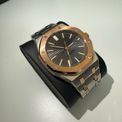 Men Luxury Watch Black, Rose Gold And Silver