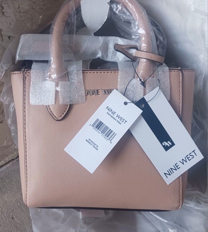 Nine West Crossbody  (NEW w/Tags) Maysenn MINI Tote Barely Nude