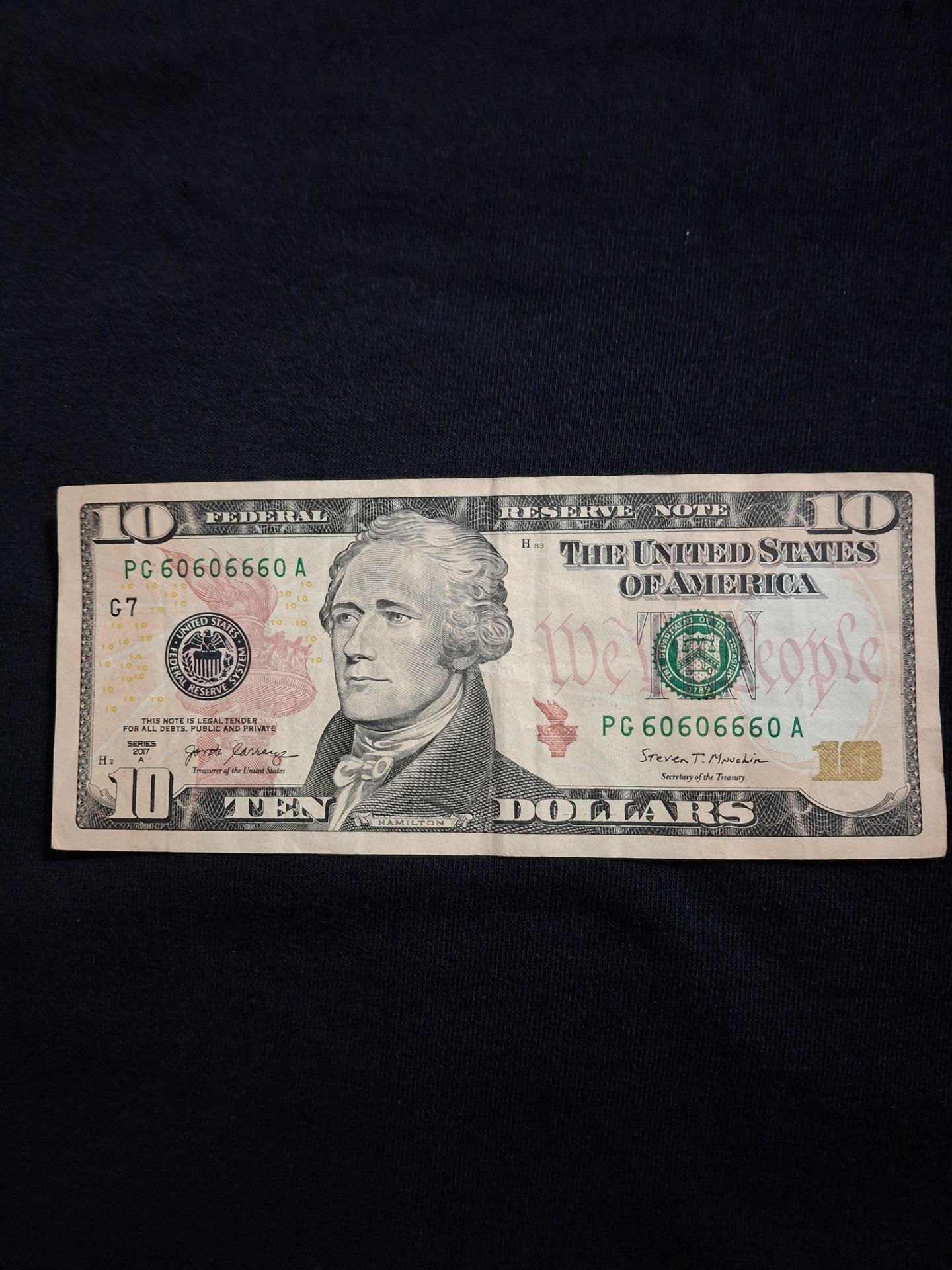 Fancy serial number note