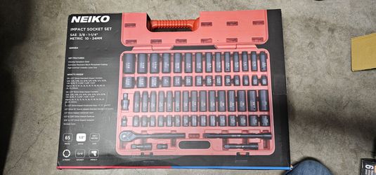 Neiko 65PC 1/2"DR. MASTER IMPACT SOCKET 65pcs SET (SAE METRIC