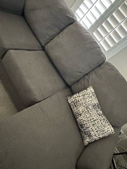 Gray Fabric Sectional Sofa