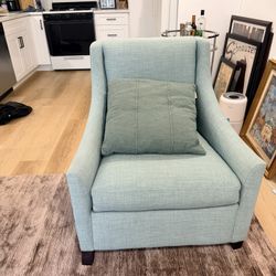 West Elm Blue Chair