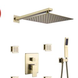 RBROHANT Shower System With Handheld Showerhead And 4-Jet Body Spray