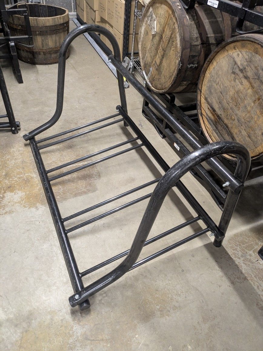 Double Sided Grid Black Bike Rack - 8 Bike Capacity