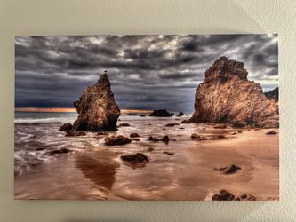 Fine Art Canvas Print — El Matador Beach, Malibu at Sunset | 4ft x 2.5ft | Limited Edition