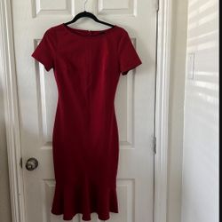 Red Dress Mermaid Cut Size Small