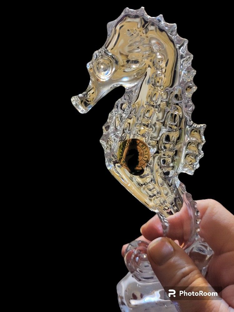 Waterford Crystal Sea horse, Perfect Collectable 7" Tall BEAUTIFUL piece NIB