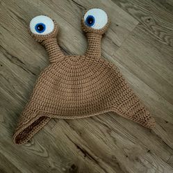 handmade crocheted alien hat