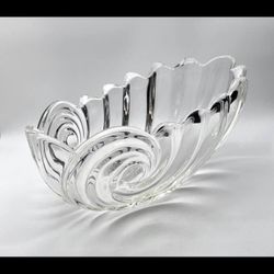 Vintage Mikasa Clearwater Nautilus Crystal Shell Bowl