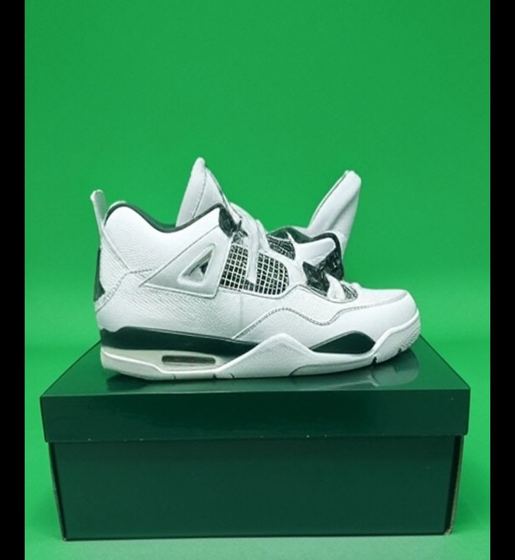 Air Jordan 4 Retro Size 11 Oxidized Green/White-Neutral White FQ8138-103