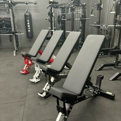 BRAND NEW Adjustable Weight Bench, Incline To Flat, Squat Rack, Bumper Plates, Barbell, Gym Mats Rubber Flooring 