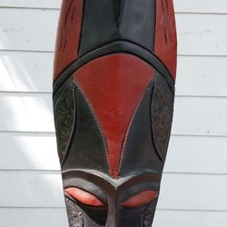 Hand-Carved African Mask – Traditional Ghanaian Art – Cultural Decor – Wooden
