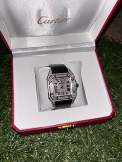 Moissanite Cartier with leather wrist band
