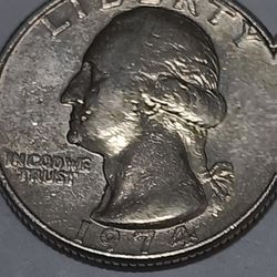This One Is A Treasury Piece It's A (1974)LIBERTY Quarter No Mint Mark 