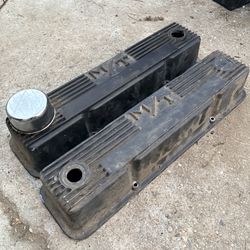 VINTAGE Mickey Thompson BLOCK CHEVY ALUMINUM VALVE COVERS