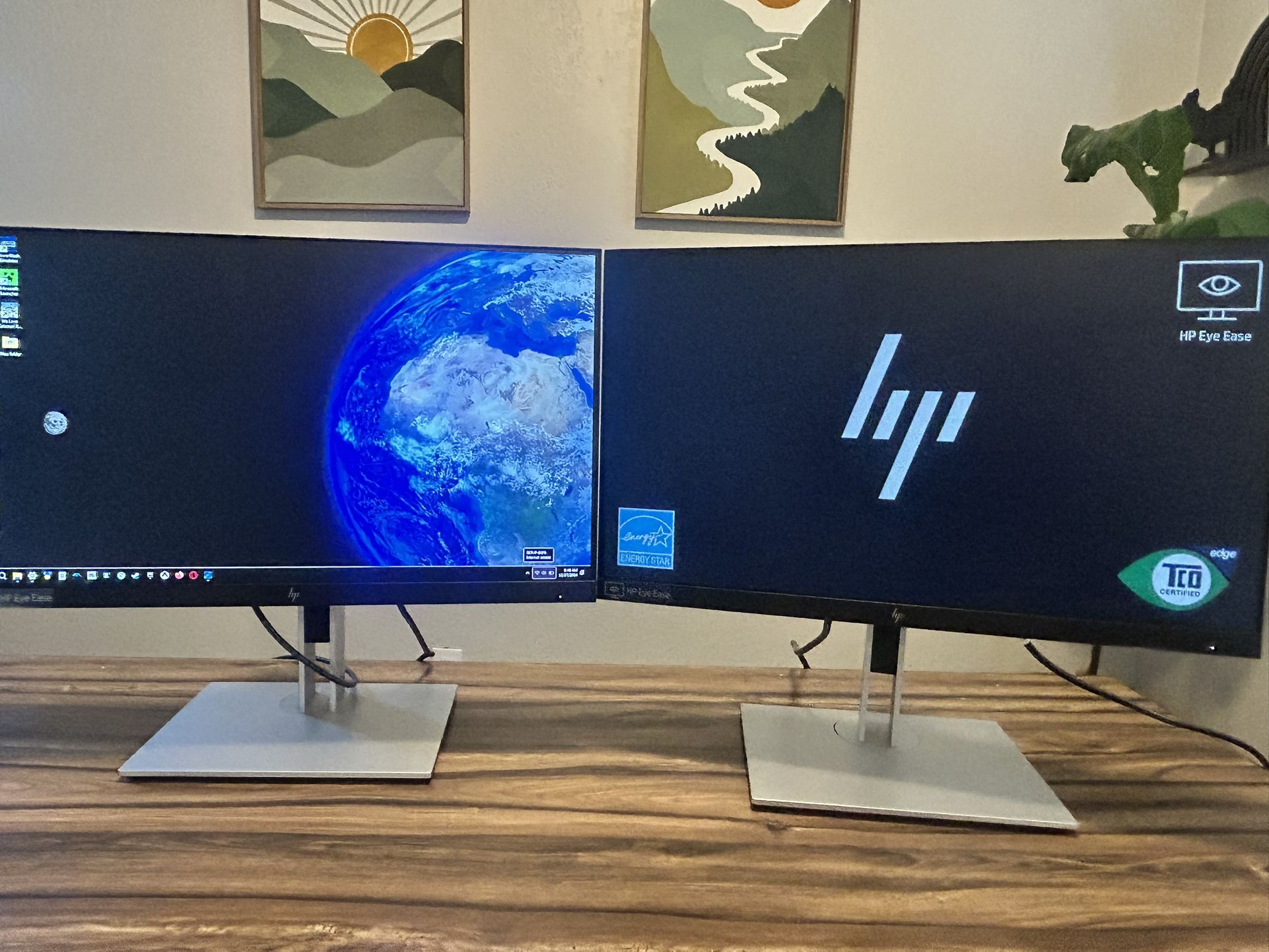 Set Of Two 23” Computer Monitors