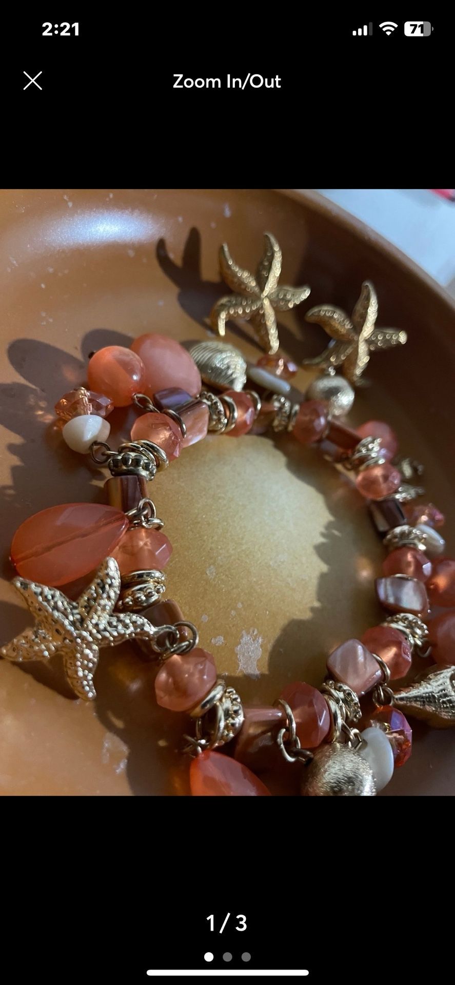 Vtg Sealife starfish jewelry Set