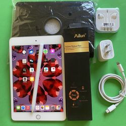 Apple iPad mini 5 (5th Generation/7.9” retina/ latest IOS 18/ 2019 Model ) 64GB with stylus pen, case  & Accessories (256GB $369) 