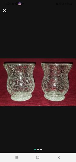 Glass candle holders or mini vases
